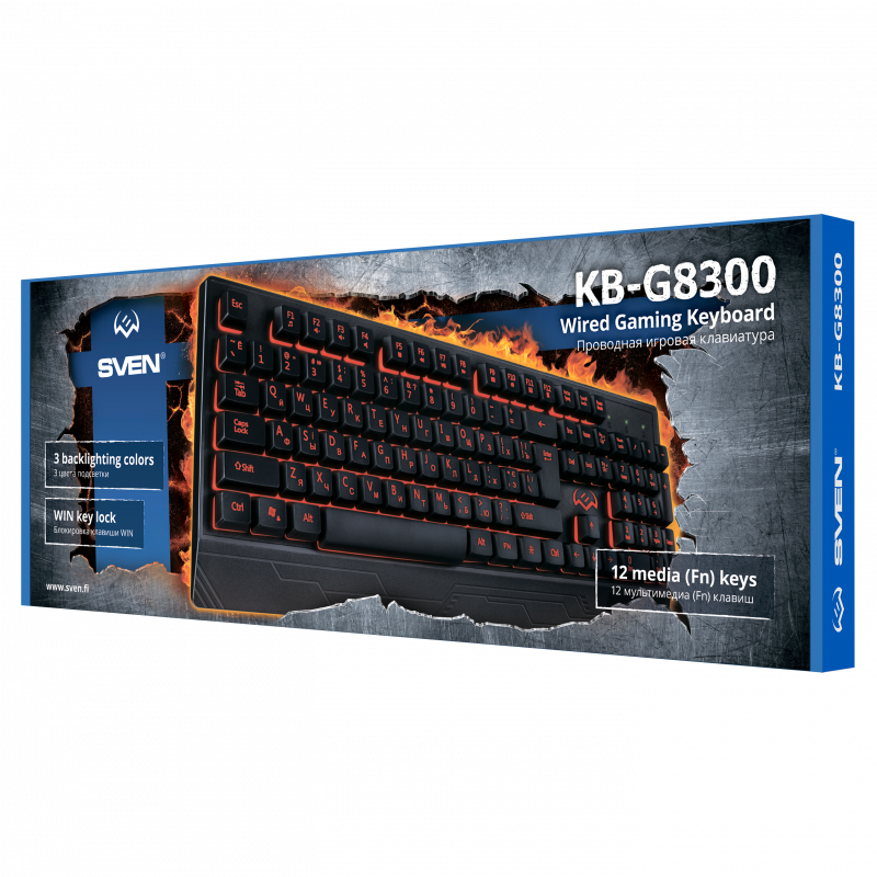 ���������� ��������� ������� SVEN KB-G8300, USB, c ���������� ��� ��������, ������